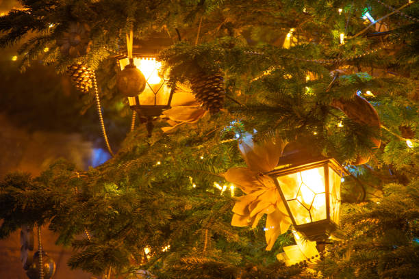 istock Vintage Christmas tree or fairy tale background 1288375648