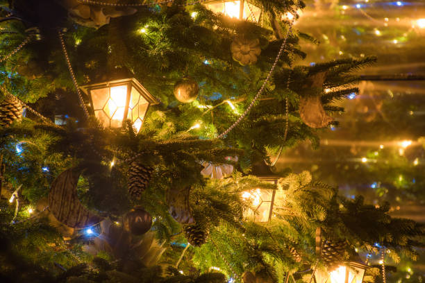 istock Vintage Christmas tree or fairy tale background 1288375651