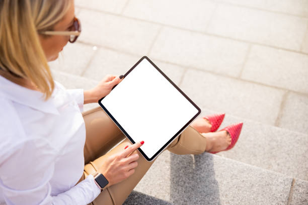 istock Blank screen of tablet, mockup for your design 1288375665