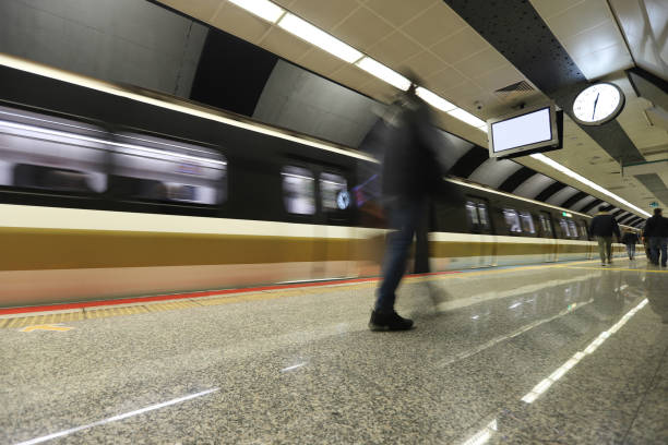 istock Motion Blured Metro Moving in a Station 1288375922