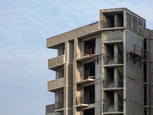 istock Building that is being built, concrete and sticking fittings 1288376769