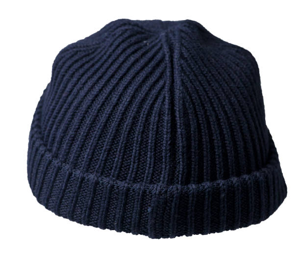 istock Docker knitted hat isolated on white background. fashionable rapper hat 1288377683