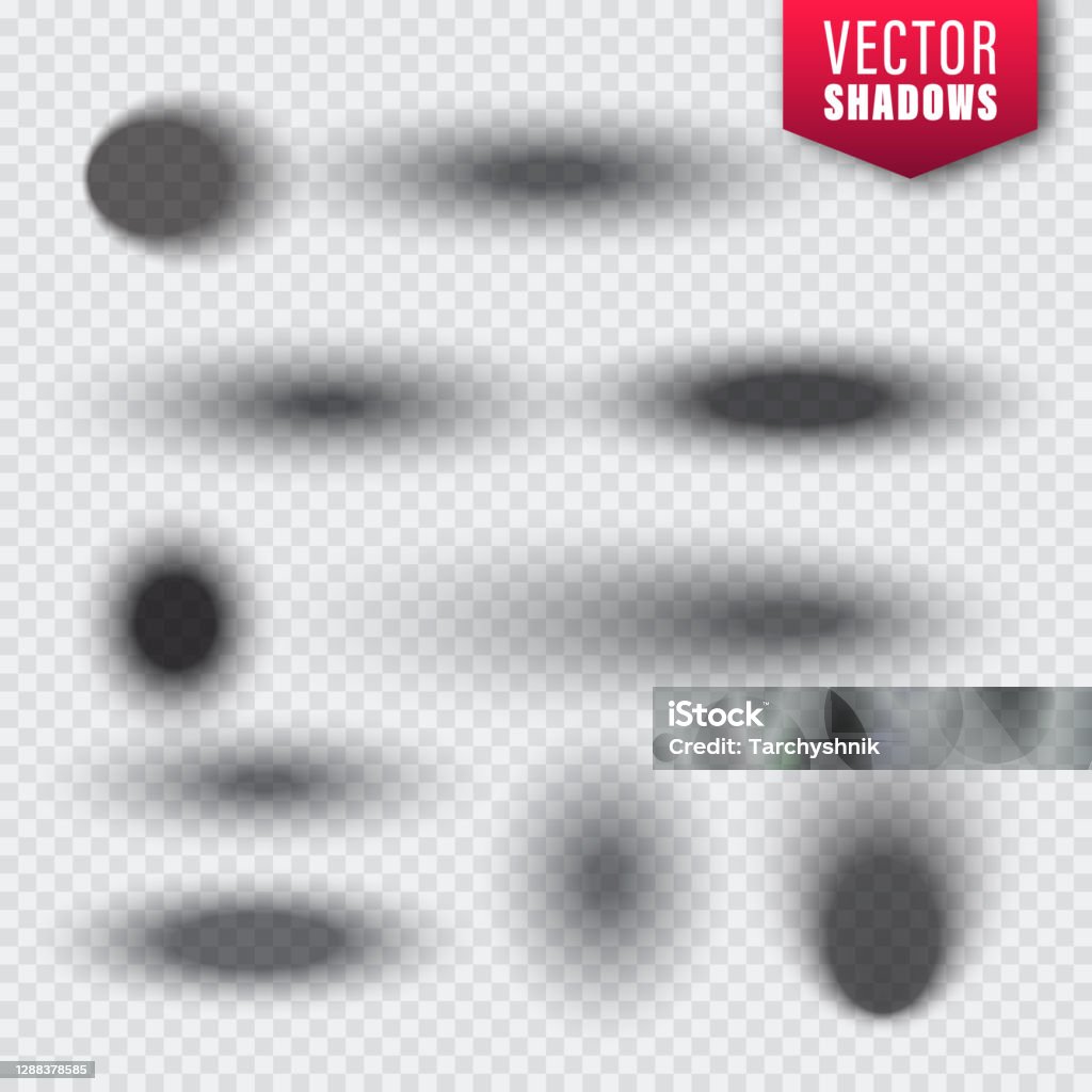 Ink Shadow Vector Vector Shadows Set On Transparent Background Realistic Isolated Shadow ...