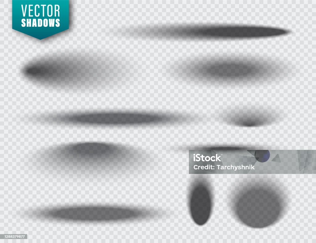 Shadow Vector Style Vector Shadows Set On Transparent Background Realistic Isolated Shadow ...