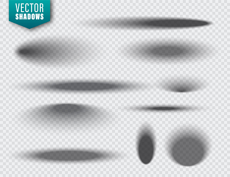 Shadow Vector Style Vector Shadows Set On Transparent Background Realistic Isolated Shadow ...