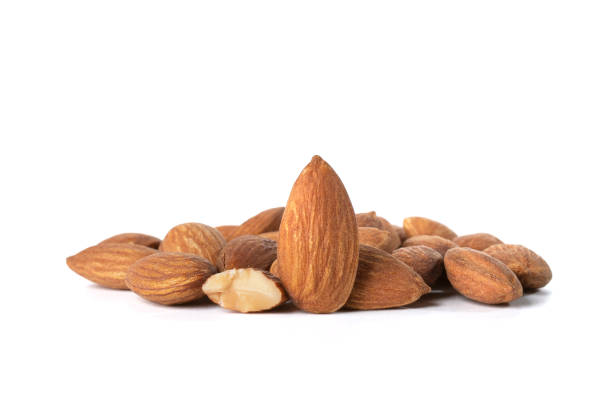 istock group of almonds isolated on white background with clipping path 1288381015