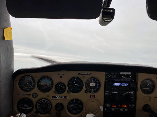 istock Cockpit interior from pilot point of view 1288381097