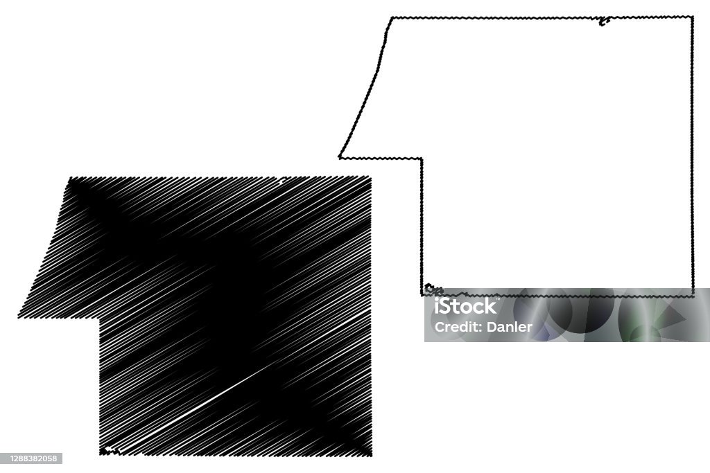 Vetores de Condado De Van Buren Michigan Ilustração Vetorial De Mapas