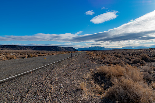 USA, NV, the 23 of November 2020, Nevada desert landscape.