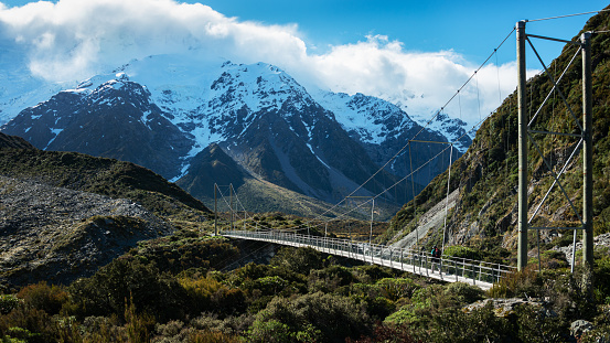 Second Swing bridge on Hooker Valley track, Mt Cook National Park