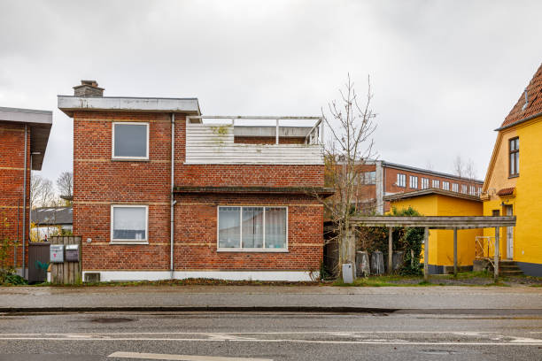 典型的なデンマークの一戸建て住宅 - denmark house villa detached house ストックフォトと画像