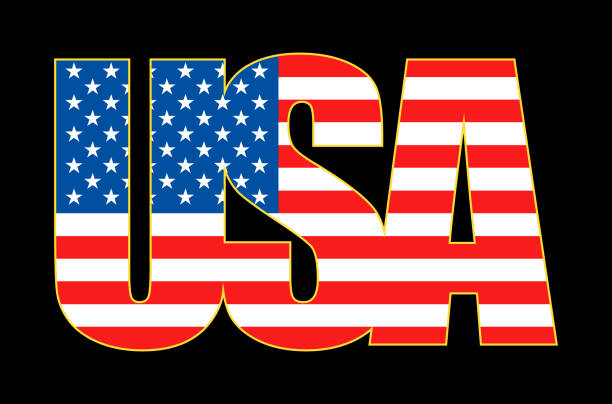 istock USA vector symbol on black background .USA flag icon. Vector illustration 1288396061