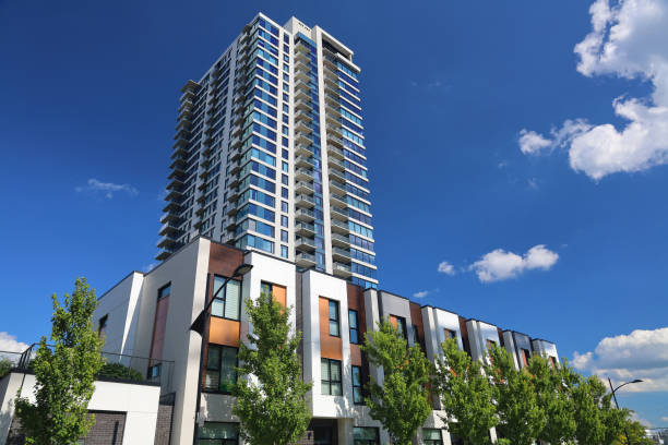 istock Modern High-rise Mid Size Multi-Condos Building Block 1288396791