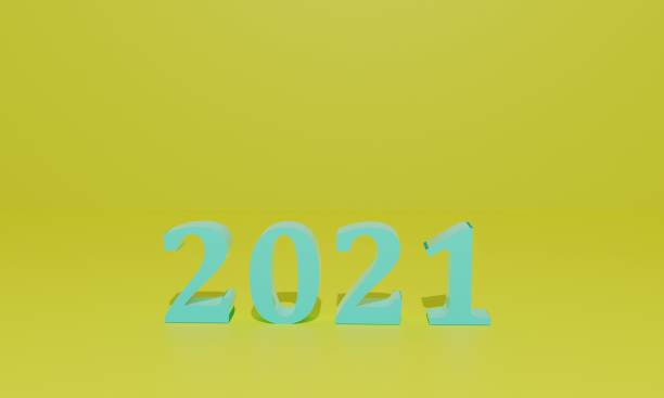 istock New year 2021 3D design concept. 3d illustration 1288397319