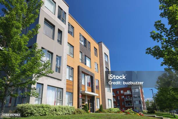 Small Multicondos Building Block Stock Photo - Download Image Now - Apartment, Building Exterior, Outdoors