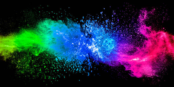 color explosion - speed snow textured textured effect imagens e fotografias de stock