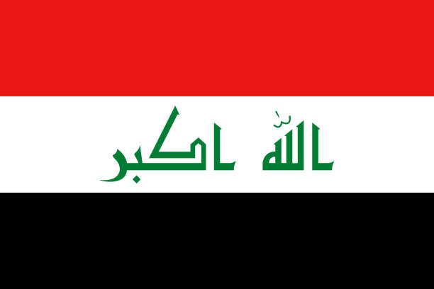 flaga iraku. ilustracja wektorowa - flag of jihad stock illustrations