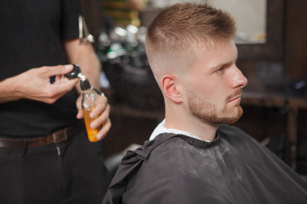 istock Handsome bearded man at barbershop 1288407165