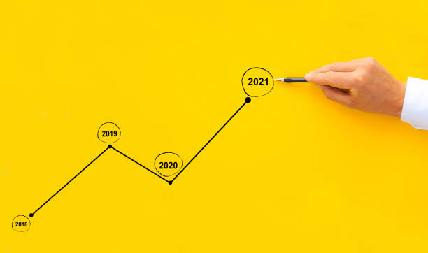 istock Businessman draws the growth chart in 2021 compared to previous years. Development business and growing concept. 1288407233