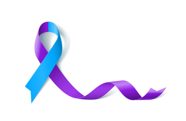 Ribbon White Banner with Rheumatoid Arthritis Awareness Realistic Ribbon. Design Template for Info-graphics or Websites Magazines osteoporosis awareness stock illustrations