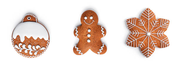 istock Gingerbread cookies on a white background 1288412895