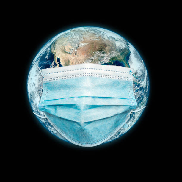 istock ill earth with Mouth and nose mask 1288416782