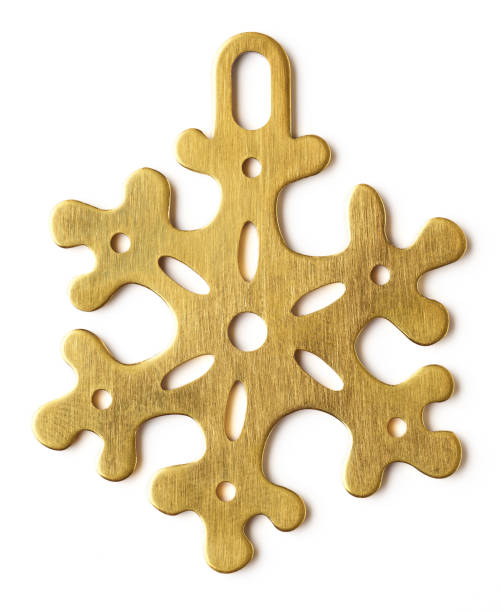 istock Golden Christmas decoration isolated on white 1288424660