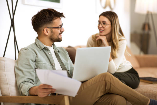 istock Young couple having some financial difficulties 1288424947