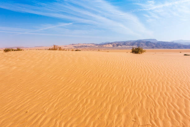 Red sand background. Monument Valley desert, Navajo Tribal Park, USA. Sunny day in spring