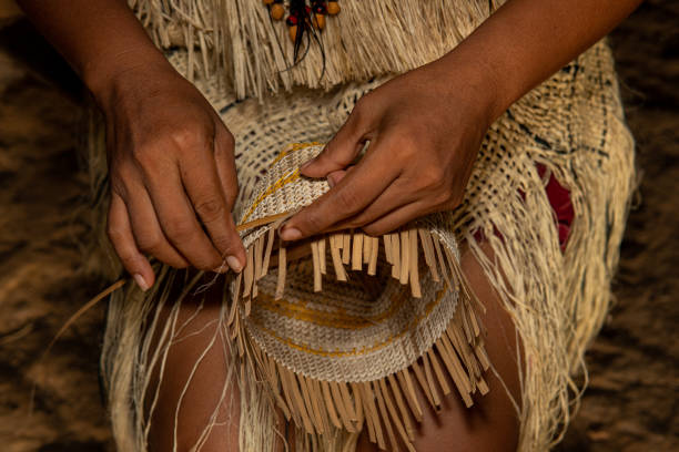 istock indigenous woman weaving 1288425208