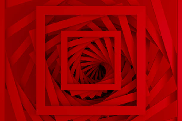istock Abstract three-dimensional minimal white light texture of a set of straight square borders of steps that spiral. 3D illustration 1288427771