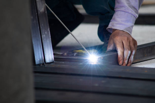 istock Welding steel in the construction. 1288430538