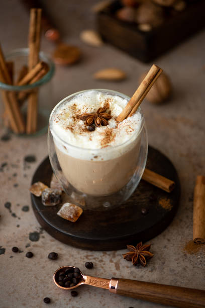 istock caffe latte with whipped cream, cinnamon and anise 1288431749
