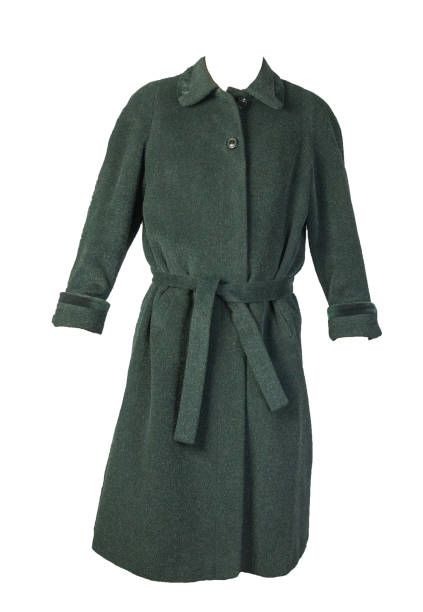 istock Female woolen coat with a hood isolated on a white background. 1288432984