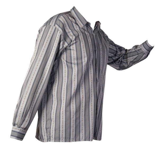 istock men's shirt with long sleeves isolated on a white background. 1288433109
