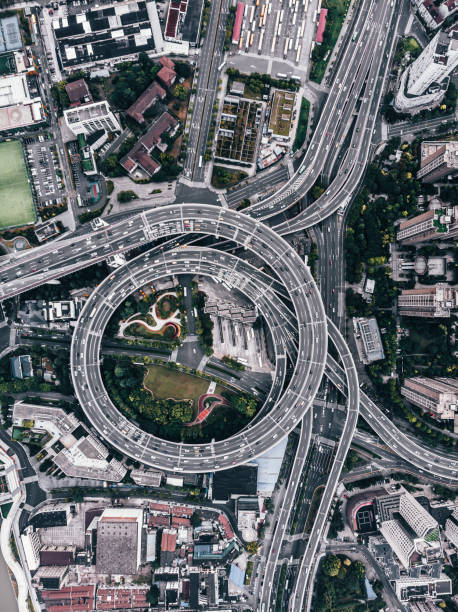 istock Aerial View of Busy Road Intersection 1288433283