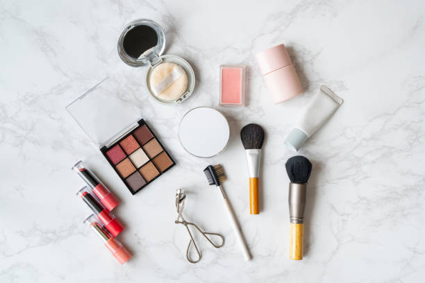 istock a set of makeup tools placed on a marble plate 1288434303