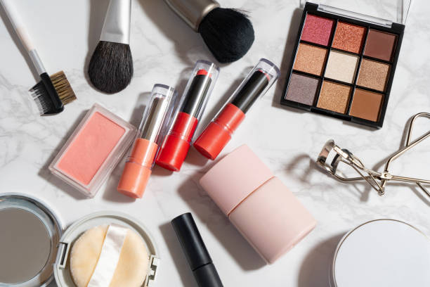 istock a set of makeup tools placed on a marble plate 1288434332