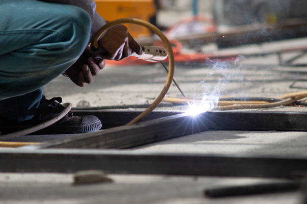 istock Welding steel in the construction. 1288434689