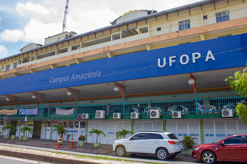 Santarem/Para/Brazil - May 08, 2019: Campus of the Federal University of the West of Para (UFOPA) in Santarem, a brazilian federal public higher education institution