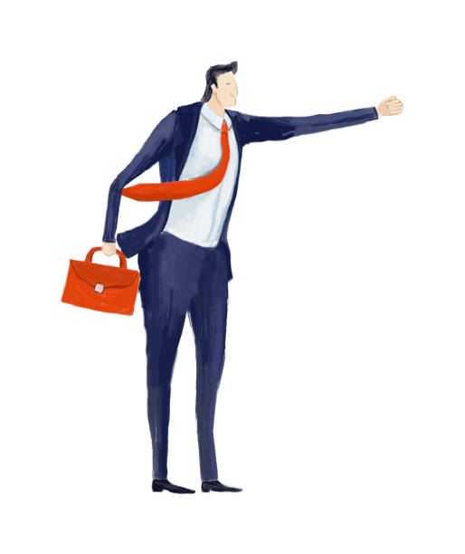 istock Talking businessman, giving orders. Business character illustration 1288443662