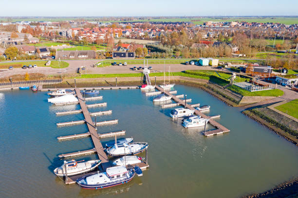 istock Aerial from the harbor in Schoonhoven the Netherlands 1288452732