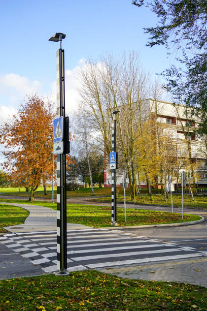 istock modernly equipped and illuminated pedestrian crossing in the city 1288452986
