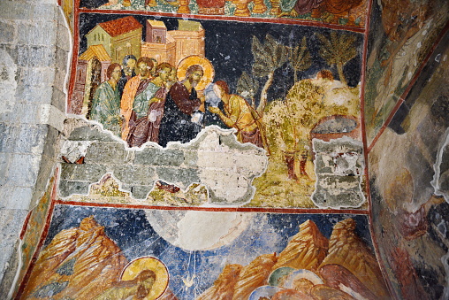 Hagia Sophia church and frescoes,  Trabzon in Turkey
