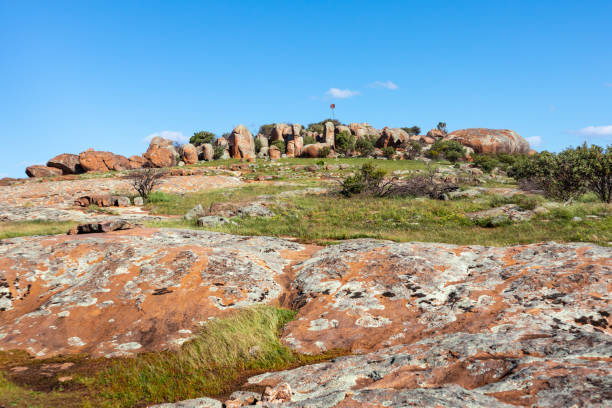istock Tcharkuldu rock granite formations, erosioned rocks and water supply for aboriginal people. Gawler ranges national park, Eyre peninsula, South Australia outback 1288454511
