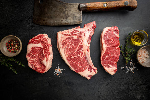 istock Variety of Raw Meat Steaks 1288461863