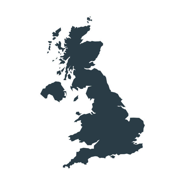 karte von großbritannien isoliert auf weißem hintergrund. vektor-illustration. - scottish national hat stock-grafiken, -clipart, -cartoons und -symbole