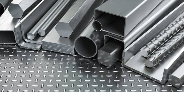 istock Rolled metal products. Different profiles and tubes . 1288462556