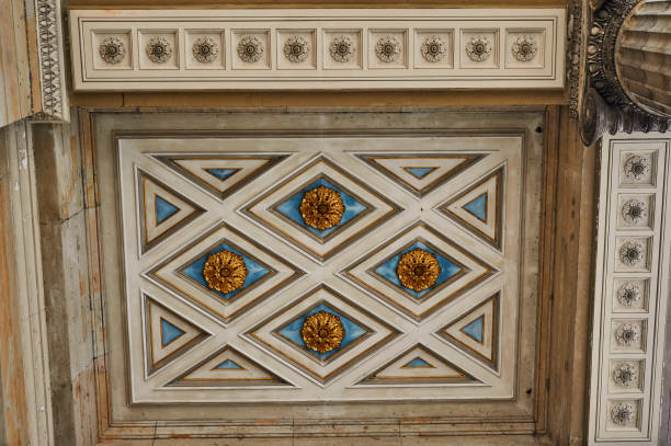 Ornaments on a classic building on Gendarmenmarkt in the historic old town of Berlin, Germany.