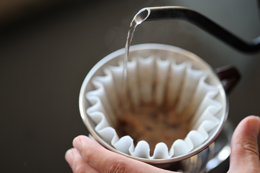 drip and filter using a black kettle